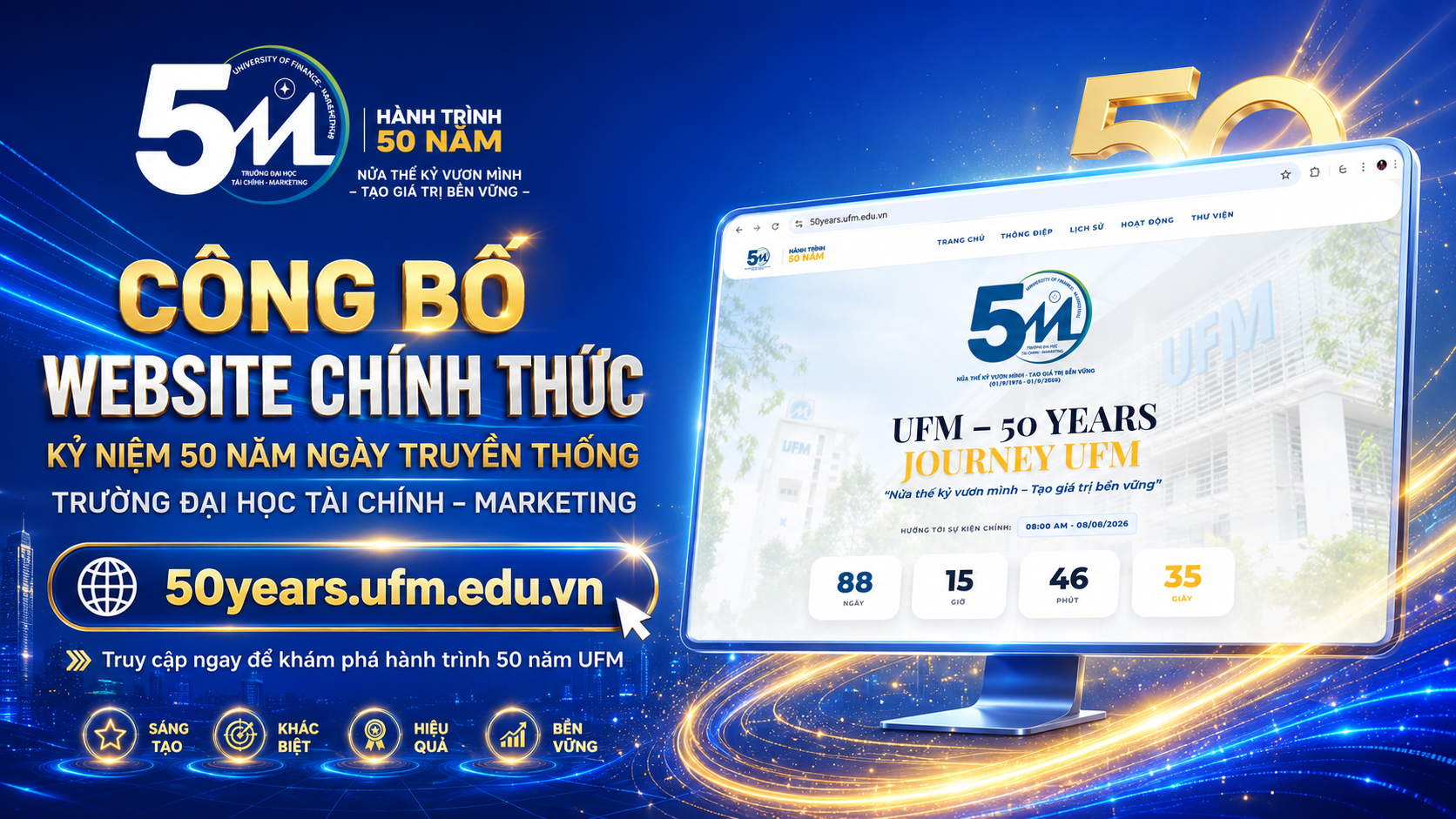 UFM công bố website kỷ niệm 50 năm Ngày truyền thống
